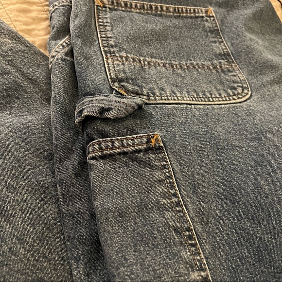 Well worn Carhartt Original Dungarees carpenter jeans 42x32 - Picture 5 of 13